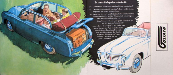 Goliath Cabrio-Limousine 1953 Automobilprospekt (10097)